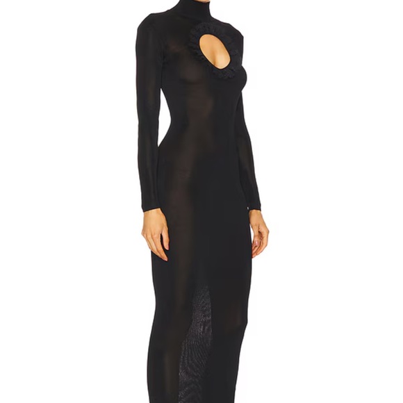 Self Portrait Residency Black Knit Cut out Maxi Dress - Picture 3 of 10
